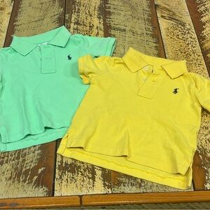 Ralph Lauren baby Polo Shirts - 12 months- lime Green and Bright Yellow